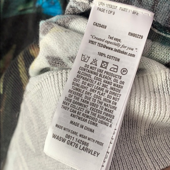 Ted Baker London Larvley Twilight Floral Sweater - Ted Sz 1/ US Sz 2-4 - Picture 6 of 10